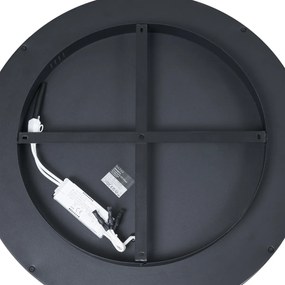 Plafoniera di design nera con oro 60 cm con LED con interruttore a 3 vie - Ingo