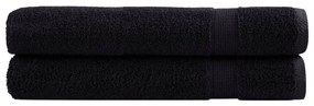 Asciugamani Per Sauna Solund 2 Pz Neri 80x200 Cm 600 G/m² /