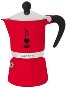 Cafettiera Italiana Bialetti Rainbow Rosso Metallo Alluminio 60 ml