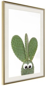 Poster  Funny Cactus III  Cornice Quadri Cornice d'oro con passe-partout, Larghezza x Altezza Home decor 40x60