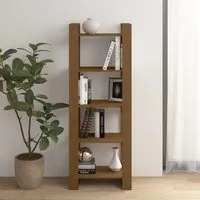 Libreria/Divisorio Marrone Miele 60x35x160 cm Legno Massello 813892