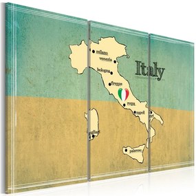 Quadro Cuore d'Italia trittico