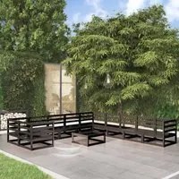 Set Divani da Giardino 11 pz in Legno Massello di Pino cod mxl 41703