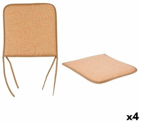 Cuscino per sedie Marrone 38 x 2,5 x 38 cm (4 Unità)