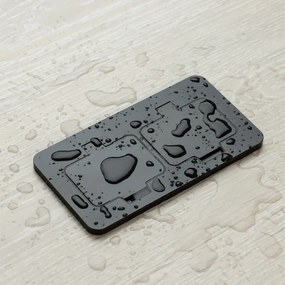 Solight 5B323B - Presa doppia da incasso a pavimento per esterno IP55 nero rettangolare