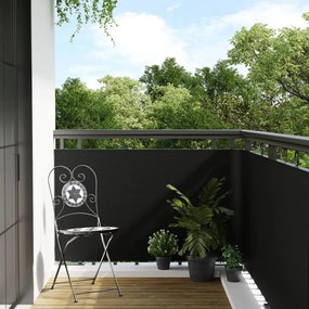 Paravento Da Balcone Nero 400x80 Cm İn Polyrattan /