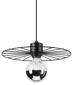 Lampadario a sospensione con filo MONTANA 1xE27/15W/230V diametro 30 cm nero