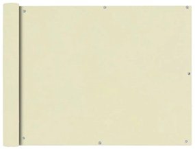 Paravento Da Balcone İn Tessuto Oxford 90x600 Cm Crema /