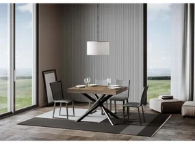 Tavolo Famas Allungabile piano Noce 90x130 Allungato 234 telaio Antracite