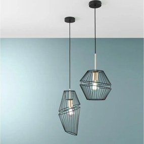 Lampadario Design Kiko nero paralume nero E27 Ø25cm LUCE AMBIENTE DESIGN