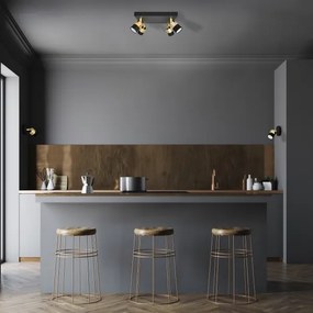 Faretto LED TUBSSON 4xGU10/4,8W/230V nero/oro