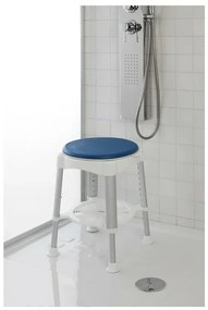 Sgabello doccia girevole altezza regolabile 41-58 cm portata max 150 kg