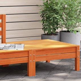 Poggiapiedi Da Giardino Marrone Cera İn Legno Massello Di Pino /