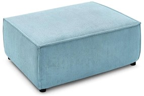 Poggiapiedi color menta con rivestimento in velluto a coste Nihad – Bobochic Paris