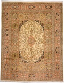 Cashmere Silk Tappeto orientale 320x250 Beige (Indian) Annodato A Mano