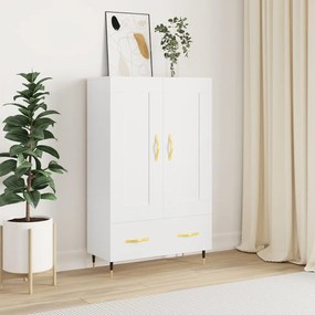 Credenza Bianca 69,5x31x115 Cm İn Legno Multistrato /