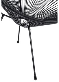 Poltrona da esterno nera in metallo e plastica Avocado Comfort – Bonami Selection