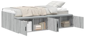 Struttura letto  grigio sonoma 90x200 cm