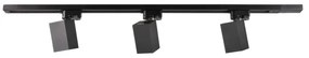 Faretto per sistema a binario SQUARE 3xGU10/10W/230V + 1 m rotaia sistema