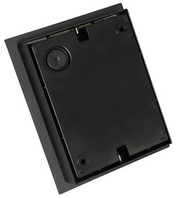 Lampada da parete per esterni moderna nera con LED IP54 - Simon