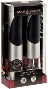 Cole&Mason - Set di macinini elettrici per sale e pepe RICHMOND 2 pezzi 6xAAA