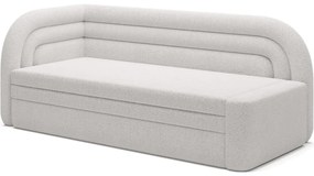 Divano color crema allungabile/con contenitore con penisola a sinistra e rivestimento in bouclé 223 cm Fabillo – ELTAP