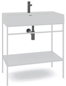 Mobile sottolavabo e lavabo Outline per vasca centrale bianco L 80 x H 89 x P 45.5 cm