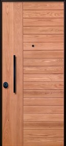 Porta blindata MASTER Maswood L 90 x H 210 cm in legno rovere/bianco, apertura spingere a destra, falso telaio incluso