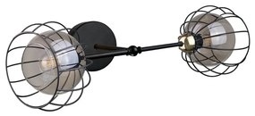 Applique SOLO BLACK 2xE27/60W/230V nero/oro