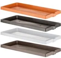 sottovaso per fioriera rettangolare cm 94 x 36 x 5,5 - ghiaccio 612817nlm