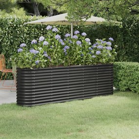 Letto Da Giardino İn Acciaio A Polvere 224x40x68 Cm Antracite /