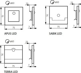 Kanlux 27370 - Lampada LED per scale APUS con sensore LED/0,8W/12V 3000K