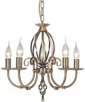 Lampadario Classico Artisan Acciaio Ottone Anticato 5 Luci E14