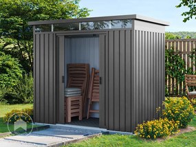 PRIMEYARD Casetta da giardino 200 x 110 cm, grigio perla - (GFPV01008)