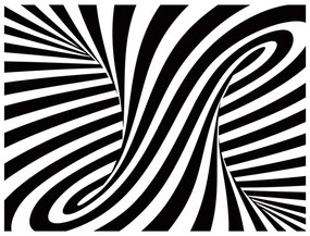 Fotomurale  op art: bianco e nero  Colore bianco e nero, Dimensioni e Misure 350x270