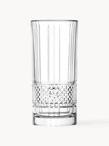 Set di 6 bicchieri da long drink in cristallo con rilievo Brillante