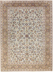 Kashan Tappeto persiano 370x270 Beige (Iran) Annodato A Mano