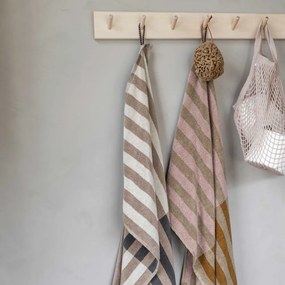 Asciugamano in cotone biologico blu-grigio 50x90 cm Disorder - Mette Ditmer Denmark