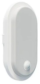 Lampada da parete LED per esterni con sensore OVAL LED/10W/230V IP65, bianco