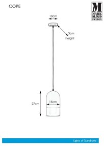 Markslöjd 108225 - Lampadario su corda COPE 1xE14/18W/230V