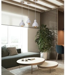 Lampadario a sospensione con filo 1xE27/40W/230V bianco