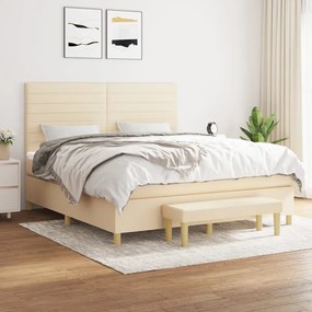 Giroletto A Molle Con Materasso Crema 160x200 Cm İn Tessuto /
