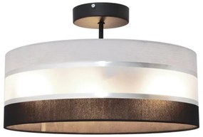 Lampadario a sospensione con supporto rigido HELEN 3xE27/15W/230V nero/grigio/cromo lucido