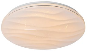 Lampada da soffitto bianca 38 cm con LED con telecomando - Damla