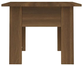 Tavolino da salotto rovere marrone 55x55x42 cm in truciolato