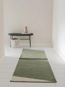 benuta Pop Tappeto di cotone Lenny Verde 70x200 cm - Tappeto design moderno soggiorno