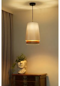 Duolla - Lampadario a sospensione con filo BELL SHINY 1xE27/15W/230V diametro 25 cm bianco/rame