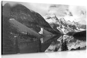 Stampa su tela – Splendido paesaggio montano in bianco e nero