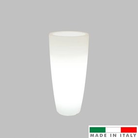 Vaso Illuminabile Tondo Ø33 H70cm, E27 Colore del corpo Bianco