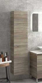 Composizione bagno 100cm a terra: mobile, specchio led e colonna TOD-100B - KAMALU
